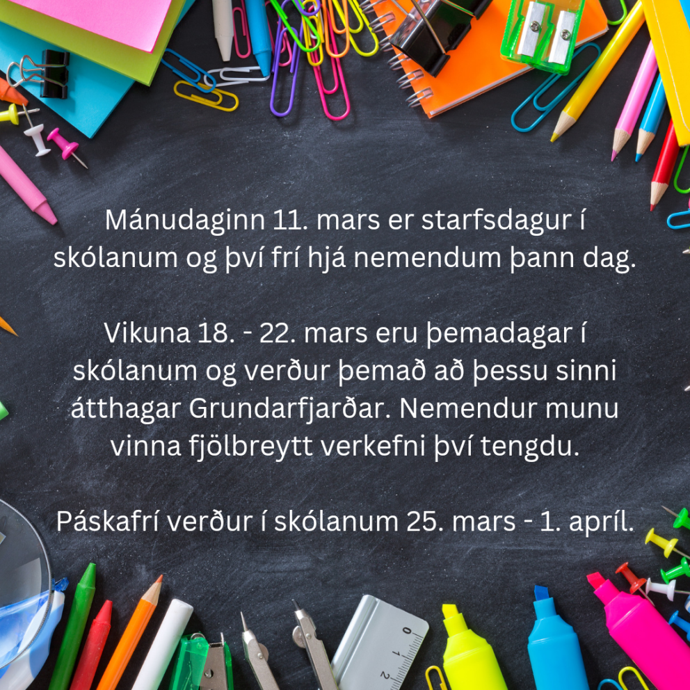 Starfsdagur - Þemadagar