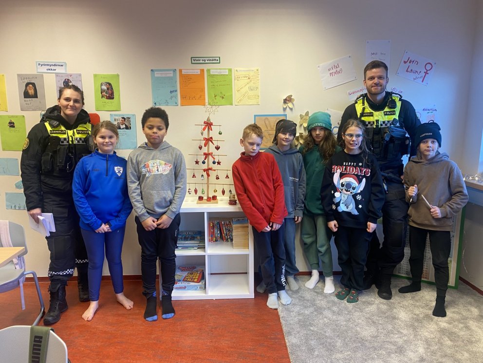 Lögregluheimsókn í 5. bekk