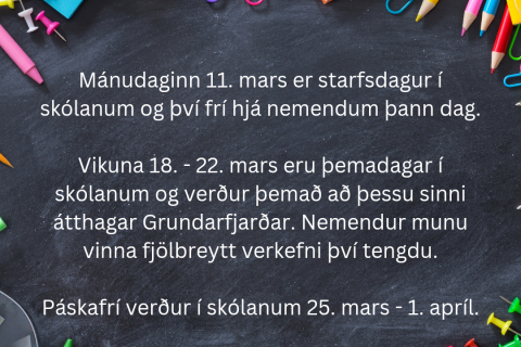 Starfsdagur - Þemadagar