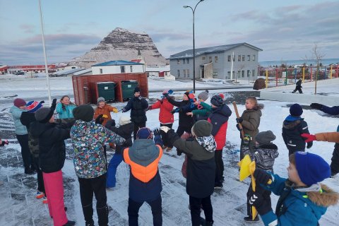 Fjör í frímínútum