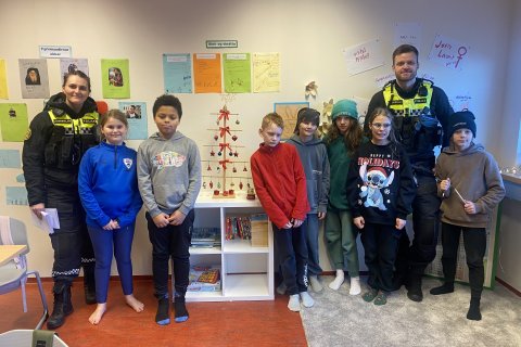 Lögregluheimsókn í 5. bekk