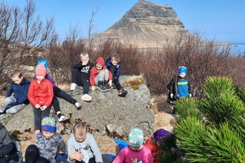 1. bekkur í skógarferð